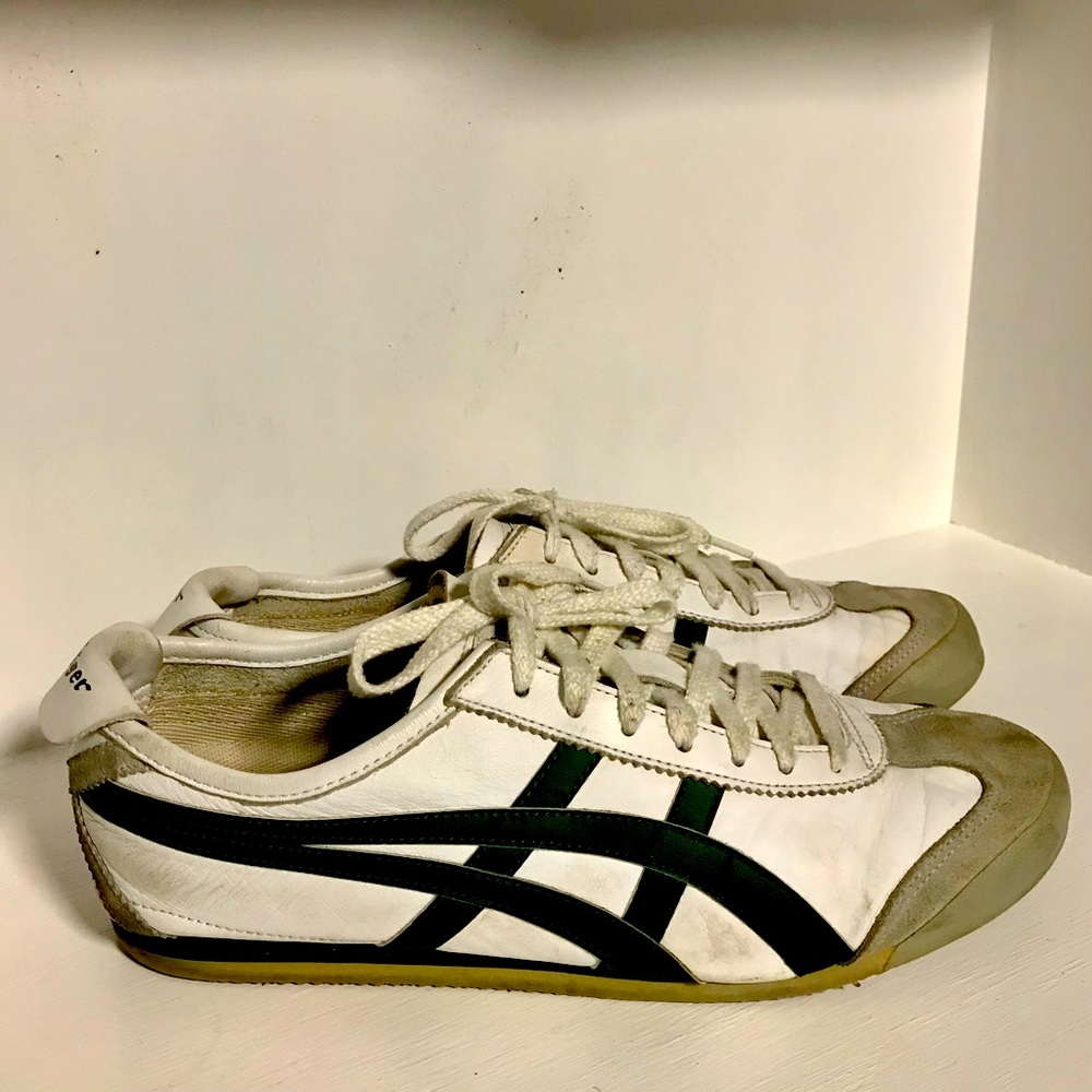 Onitsuka Tiger MEXICO 66 DELUXE White Green Sneaker Men Size 28.0cm / US 10 Used